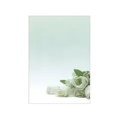 Papel Temático Flor Branca A4 90g 20 Folhas