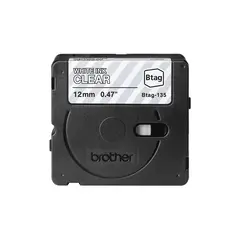 Fita Btag135 12mmx4m Transparente/Branco - Etiquetagem Profissional | bluepixel.pt