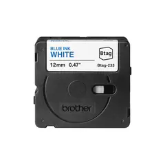 Fita Btag233 12mm x 4m Branco/Azul | Etiquetagem Profissional | bluepixel.pt