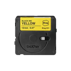 Fita Btag631 12mm x 4m Amarelo/Preto - Etiquetagem e Sinalização | bluepixel.pt