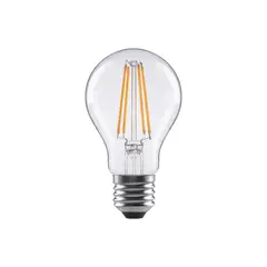 Lâmpada LED E27 6,5W 806lm Incand. Transp. Branco Quente