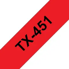 Fita Laminada 24mm x 15m Fundo Vermelho com Texto Preto - Marca 32 | bluepixel.pt