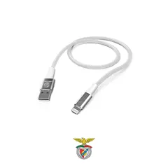 Cabo USB-A 2.0 para Lightning Nylon Benfica 2m Branco - Marca 237 na bluepixel.pt