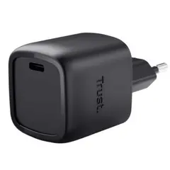 TRUST MAXO 30-watt GaN universal USB-C power adapter smartphone tablet 1 port Black