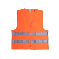 Colete Refletor de Alta Visibilidade Laranja Adulto