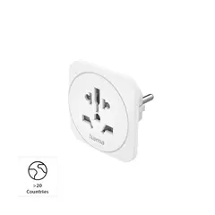 Adaptador Corrente Viagem UK/EURO Type E+ F Branco