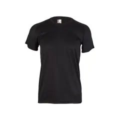 T-Shirt Adulto 100% Poliéster Bird Eye 130g Preto Tamanho M
