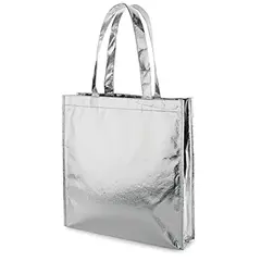 Saco de Compras Non-Woven Prateado Laminado