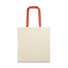 Saco de Compras 100% Algodão Alças em Vermelho Compridas