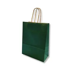 Saco 32x14x40cm Papel 100g c/Asas Verde Escuro 1un