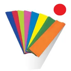 Papel Crepe Vermelho 50x250cm Rolo