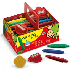 Lápis de Cera Giotto Be-Be Super Schoolpack 40un+ 2 Afias