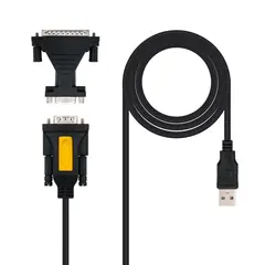 Cabo USB-A Macho / DB9 Macho / DB25 Macho 1,8m