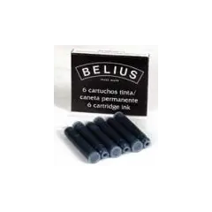 Tinta Canetas 6 Cartuxos Azul