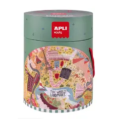 Jogo Educativo Puzzle Circular Apli Monumentos 48 Peças