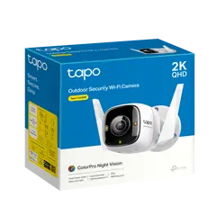 TP-LINK TAPO C325WB Outdoor Security Wi-Fi Camera 2K QHD 2688x1520 F1.0 2.4GHz 2T2R 2x External Antennas 1x Ethernet Port