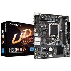 Placa Base Gigabyte H610M H V2 Socket 1700/ DDR5/ PCIe 4.0/ Micro ATX