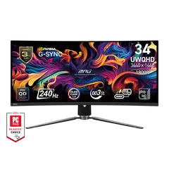 MSI MPG 341CQPX 34INCH QD-OLED 240Hz 0.03ms DP HDMI USB