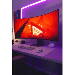 LG UltraGear 34GX90SA-W - Monitor OLED - gaming - curvo - 34" - 3440 x 1440 UWQHD @ 240 Hz - 1300 cd/m² - 1500000:1 - DisplayHDR 400 True Black - 0.03