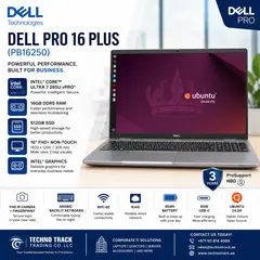 Dell Pro 16 PC16250 - AI PC - Intel Core 5 - 120U / até 5 GHz - Win 11 Pro - Intel Graphics - 16 GB RAM - 512 GB SSD NVMe - 16" IPS 1920 x 1200 (Full