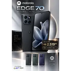 Motorola Edge 70 - 5G smartphone - SIM duplo - RAM 12 GB / Memória Interna 512 GB - ecrã pOLED - 6.67" - 2712 x 1220 pixeis - (120 Hz) - 3x câmaras tr