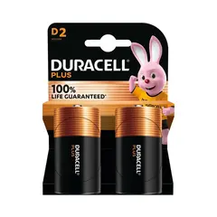 Pilhas D2 Alcalinas 1.5V MN1300 Duracell 2un