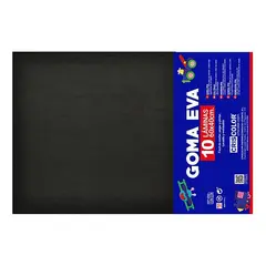 Placa de Goma EVA 40x60cm Preto 1un