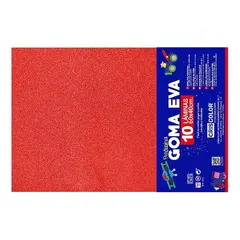 Placa de Goma EVA 40x60cm Vermelho Glitter 1un