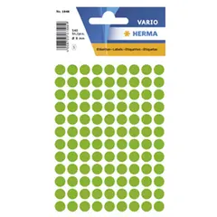 Etiquetas Redondas 08mm Verde Fluorescente Herma1848 540un