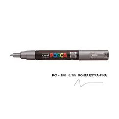 Marcador Uniball Posca PC-1M 0,7mm Prata (26) 1un