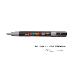 Marcador Uniball Posca PC-3M 0,9mm Cinza (37) 1un