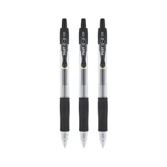 Esferográfica Gel Pilot G-2 Retrátil Preto 0,5mm 3un
