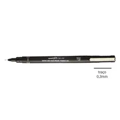 Marcador Fino Uniball Calibrado PIN 0,3mm Preto 1un