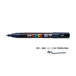 Marcador Uniball Posca PC-3M 0,9mm Azul Marinho (9) 1un