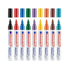 Marcador Grosso Edding 750 2-4mm 10 Cores 10un