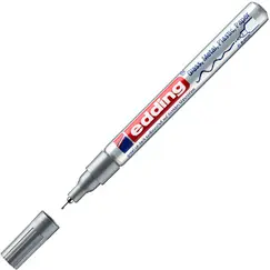 Marcador Permanente Fino Edding 780 0,8mm Prata 1un