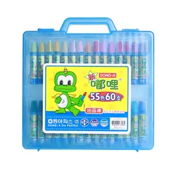Lápis Oil Pastels Dooly Conjunto Mala com 60 cores