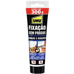 Cola Fixação sem Pregos Sancas e Rodapés UHU Creme 300g