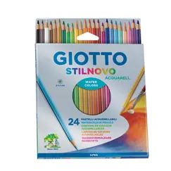 Lápis Cor Aguarelável 24un Cx Cartão Giotto Stilnovo