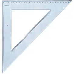 Esquadro Plástico Cristal 45G-27cm SmartD