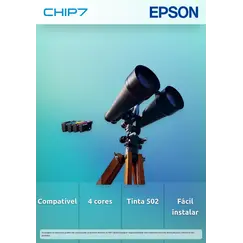 Tinteiro EPSON 502 Multipack 4 Cores + Alarme RF - XP-5100/5, WF-2860/5