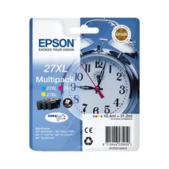 Tinteiro EPSON 27 Multipack 3 Cores XL + Alarme RF - WF-3620/3640/7110/7610/7620