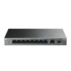 TP-LINK 10-Port Gigabit PoE+ Switch 8 Gigabit PoE+ Ports 1 Gigabit RJ45 Ports and 1 Gigabit SFP Slots 802.3at/af 63W PoE Power