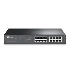 TP-LINK 16-Port 10/100Mbps PoE+ Switch 16 10/100Mbps RJ45 Ports 2 Gigabit RJ45 Ports 2 Combo SFP Slots 802.3at/af 192W PoE