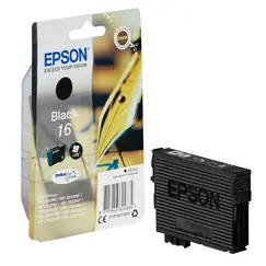 Tinteiro EPSON 16 Preto + Alarme RF- WF-2010/251xx/26xx/27xx