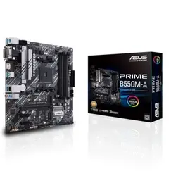 ASUS PRIME B550M-A/CSM AM4 mATX MB with dual M.2 PCIe 4.0 1 Gb Ethernet HDMI/D-Sub/DVI SATA 6 Gbps USB