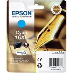 EPSON 1LB 16XL ink cartridge cyan high capacity 6.5ml 450 pages 1-pack blister without alarm