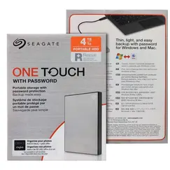 SEAGATE One Touch 4TB External HDD with Password Protection Silver