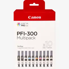 CANON PFI-300 10 ink Multi Pack MBK/PBK/C/M/Y/PC/PM/R/GY/CO