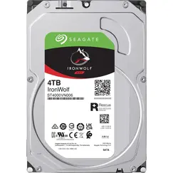 SEAGATE NAS HDD 4TB IronWolf 5400rpm 6Gb/s SATA 256MB cache 3.5inch 24x7 CMR for NAS and RAID rackmount BLK Retail SinglePack